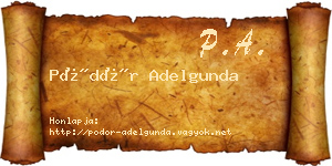 Pödör Adelgunda névjegykártya